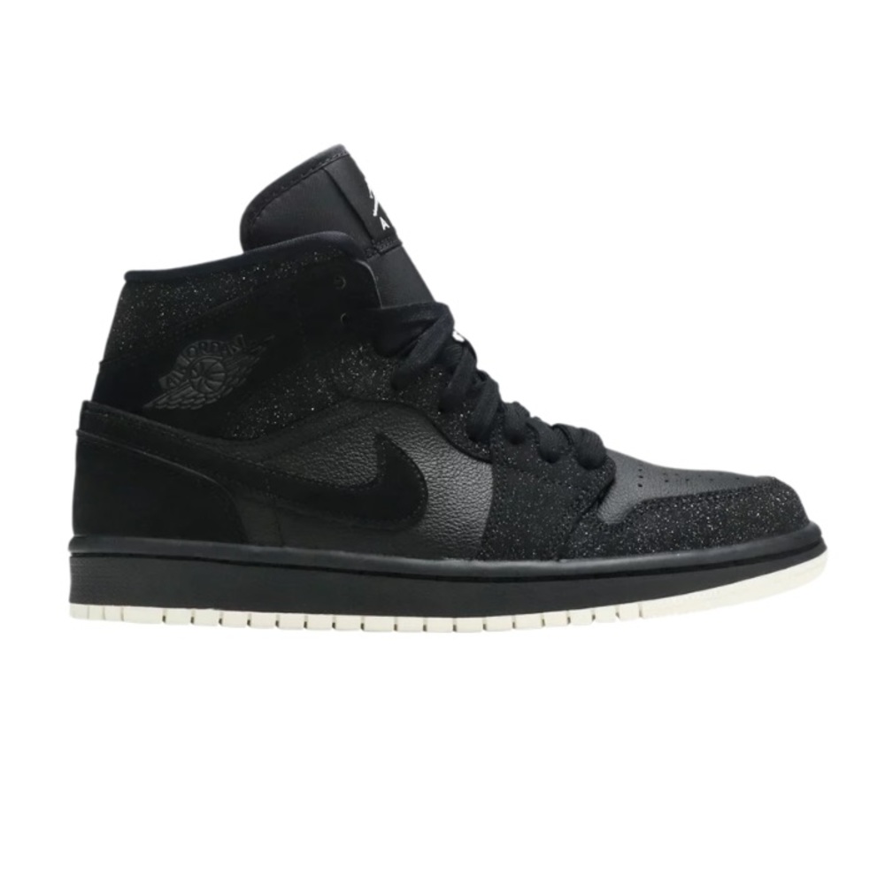Nike Women’s Air Jordan 1 Mid in Black Glitter, Size 8